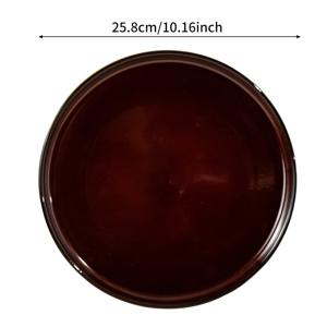 TEMU 1개 8/10인치 평평한 바닥의 세라믹 가마구이 레드 디너 플레이트, 디저트, 파스타, 찜생선, 샐러드, 스테이크 서빙용. 고품질의 내구성 있는 레스토랑급 식기, 현대적인 주방 및 결혼 선물을 위한 완벽한 선택