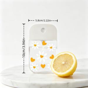 TEMU 데이지 프린트 스프레이 보틀, 여성용 휴대용 미니 분무기 50ml 투명 디스펜서 보틀, 여행 및 출장용 데일리 캐리, 메이크업 보습 용기, 생일 선물용