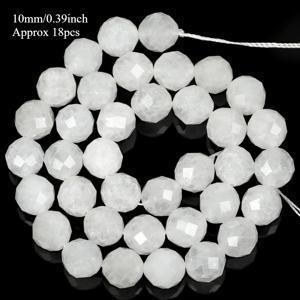 TEMU AA 천연석 커팅면 화이트 쿼츠 고품질 화려한 루즈 스페이서 비즈, 여성용 주얼리 제작 DIY 우아한 팔찌 목걸이 귀걸이 액세서리 선물용