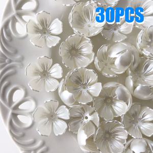 TEMU 30개 19mm 아크릴 쉘 플라워 비즈 - DIY 귀걸이, 머리핀 & 태슬 펜던트 디자인, 공예용품, 귀걸이, 헤어 액세서리
