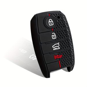 TEMU 고급 보호 키 케이스, 특정 KIA 모델 호환 키 포브, KIA K5 Forte K3 K2 Nuvoix Rondo 스마트 리모컨 보호 케이스 - 낙하 방지 및 내마모성 - 실리콘 소재 - 정밀한 착용감 및 변색 방지