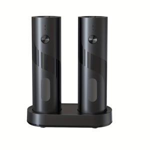TEMU 1팩 및 2팩 USB-C 고속 충전 전기 소금 후추 분쇄기, 업그레이드된 대용량 자동 분쇄 LED 조명, 한 손 원버튼 조작으로 더 쉬운 주방 조미