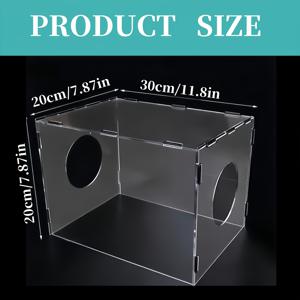 TEMU 1 세트, 샌딩 먼지 방지 상자, 투명 아크릴 보호 커버, 전동 그라인더 먼지 방지 작업 커버, 조각 먼지 수집 웨난 먼지 방지 커버, 재료 추가 투명 먼지 커버 자가 설치