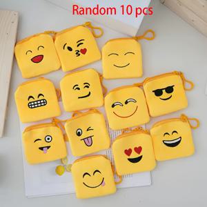 TEMU 랜덤 패턴 10개입 키체인 동봉 동전 가방, 학교 보상, 파티 답례품 & 크리스마스 선물용 - 키 매니저가 있는 지퍼 지갑, 상품용 동전 홀더, 파티 용품 (손세탁 가능, 팩)