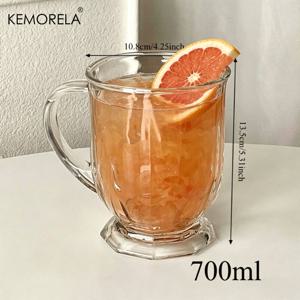 TEMU 손잡이가 있는 대용량 유리컵, 트렌디한 스타일, 여성에게 완벽, 우유 또는 기타 음료에 적합