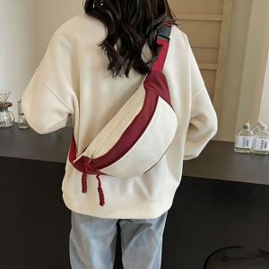 TEMU BOBULUO 여성용 일본식 크로스백 체스트백 & 웨이스트팩 1개 - 지퍼 잠금장치 벨트백, 핸즈프리 숄더 스트랩, 여행, 사이클링, 헬스장, 아웃도어에 적합한 컴팩트 휴대용 가방 - 여성을 위한 선물 (그레이///)