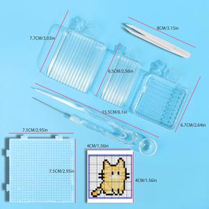TEMU 2.6mm 구슬 분류 도구 풀세트 선물 세트, 정렬함, 국자, 트레이, 보관함 포함 풀 DIY 공예 키트, 교육용 스트레스 해소 제작 도구, 열쇠고리, 냉장고 자석, 교육용 스트레스 해소 유물용 풀 2.6mm 범용 DIY 공예 키트, 풀 2.6mm 특수 구슬 분류 보관함, 국자, 트레이, 수제 교육용 장난감 세트
