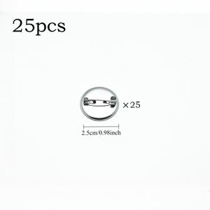TEMU 25개 DIY 브로치 만들기 키트, 원형 메탈 트레이, 핀백, 클라스프 포함 - 공예 애호가를 위한 꽃 에나멜 배지 및 액세서리 제작용, 헤어 액세서리 및 핸드메이드 부착물에 이상적