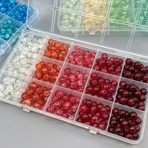 TEMU DIY 공예용 8mm 원형 비즈 박스 - 핸드메이드 팔찌, 펜던트, 제작용 랜덤 색상 | 소형 비즈 보관함 디자인 | 액세서리 제작용 멀티컬러 비즈 용품