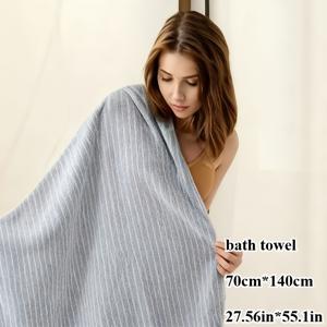 TEMU 1개 고급 목욕 타월 | 27.56 X 55.1인치, 뛰어난 흡수력, 부드러움, 빠른 건조, 내구성 - 일상적인 가정용, 해변 야외 활동에 적합 - 완벽한 크리스마스 선물