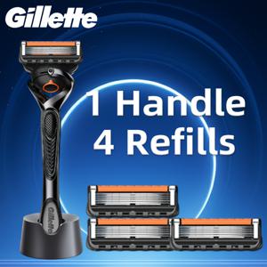 TEMU Gillette PROGLIDE 면도기 1개, 면도날 리필 4개, 베이스 면도 및 면도 매뉴얼 면도기 남성용 5중날