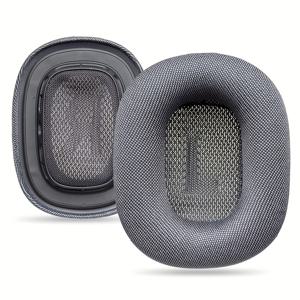TEMU Apple Max 2세대용 업그레이드형 메쉬 패브릭 이어 쿠션 교체용 이어패드 커버, 메모리폼 및 자석 이어 커버 포함