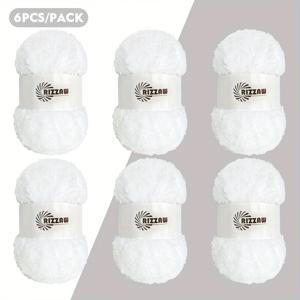 TEMU 6팩 부드러운 플러시 털실 - 뜨개질, 크로셰, 직조용 - 스카프, 쿠션, 가방, 홈 데코에 이상적 - 내구성 & 세척 쉬운 공예용 실 - 초보자와 전문가 모두에게 완벽한 뜨개질 실, DIY 공예, 다재다능한 제작, 매끄러운 마감, 수제 애호가를 위한 고품질 실, 크로셰 프로젝트, 장식용 실, 고급스러운 실, 뜨개질 애호가를 위한 필수품