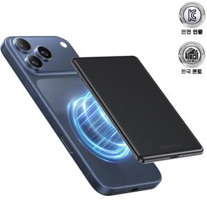 TEMU 맥세이프 초슬림 미니 보조배터리5000mAh 휴대용22.5W 고속 유선 무선충전