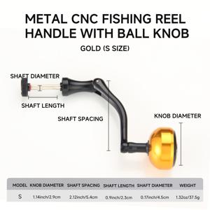 TEMU HAUT TON 메탈 그립 접이식 릴 핸들, CNC 알루미늄 합금 암, 고강도 합금 샤프트, DIY 조립 호환, 낚시 애호가에게 최적