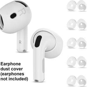 TEMU Airpods 4 이어버드 커버 5쌍, 실리콘 Airpod 4 헤드폰 케이스 미끄럼 방지 소프트 Air Pod 4 추가, Airpods 4 초슬림 이어컵에 적합 Apple 헤드폰 미끄럼 방지 이어폰 케이스 4세대 이어컵 케이스