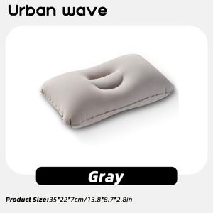 TEMU URBAN WAVE 휴대용 팽창식 여행용 베개, 초경량 에어 캠핑 베개, 옆으로 누워 자는 사람에게 적합, 휴대하기 편리하고 가벼운 에어 베개, 백패킹, 해먹, 사무실 낮잠에 이상적, 내구성이 뛰어난 해변 베개, 필수 캠핑 장비