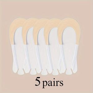 TEMU 신상 여름용 심플 스트랩 속看见 양말 5켤레, 흡습성, 미끄럼 방지, 흘러내리지 않는 하이힐 양말
