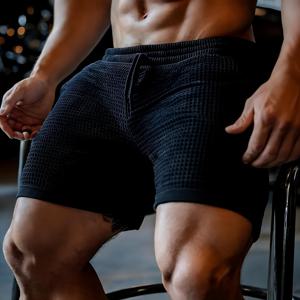 TEMU 고탄성 3D 입체적인 속이 빈 버블 그리드 GYM 남성용 피트니스 반바지, 야외 러닝 및 피트니스 남성용 통기성 배구 반바지, 약간의 반투명, 슬림하고 핏, 섹시한 비치 반바지