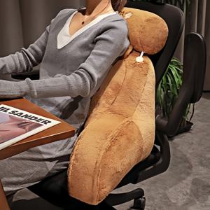 TEMU [국내발송] 귀여운 만화 토끼 등받이 베개,인체공학적 독서 베개, 탈착식 세탁 커버 포함,목, 등 & 팔을 위한 부드러운 허리 지지대, 침대, 소파, 사무실용 현대적인 디자인