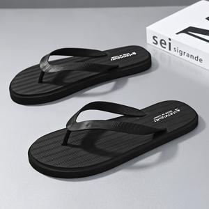 TEMU 남성용 여름 야외 쿨 통기성 소프트 밑창 토우 포스트 슬리퍼 남성 해변 신발 욕실 홈 캐주얼 슬라이드 트렌디 신발
