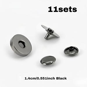 TEMU 11세트 자석 버튼, 14mm/18mm 이중 리벳 스터드 자석 스냅 걸쇠 (핸드백, 수공예품, 가방 버클 추가, 코트용 숨겨진 스냅, 여행 가방 및 지갑 하드웨어)