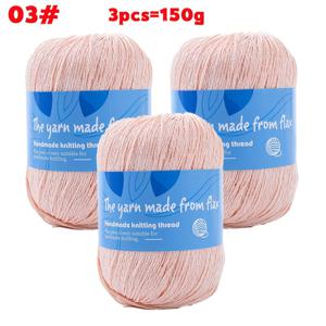 TEMU 3개입 (150g) ELVES 리넨 원사 - 100% 중미세사 코바늘 실, DIY 뜨개질 및 코바늘용, 통기성 좋은 숄, 모자, 재킷, 스카프용, 핸드메이드 공예, 아미구루미, 오픈워크 의류용 다양한 색상