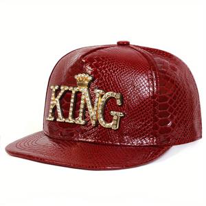 TEMU 1 남성용 KING 레터 베이스볼 캡, 힙합 스타일, 조절 가능한 야외 자외선 차단 캐주얼 모자, 봄, , 비치 파티에 적합