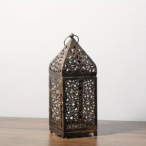 TEMU 1/2개 모로코 스타일 금속 랜턴 필수 키트, 홀로우아웃 프로젝션 철제 캔들홀더, 할로윈·발렌타인데이·추수감사절·크리스마스 테이블 장식용, 홈 & 주방 데코 - 어린이 안전, 빈티지 디자인, 쉬운 설치