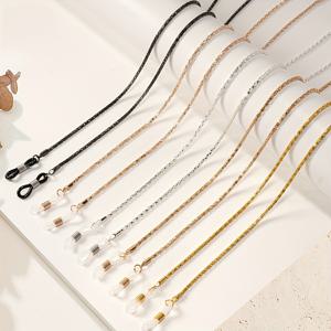 TEMU 속이 빈 아일렛이 있는 금속 안경줄 4개 세트, 미끄럼 방지, 낙하 방지, 보호용 랜야드, 마스크 체인, 4가지 색상 한 세트