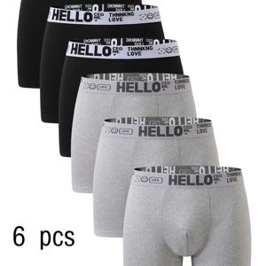 TEMU 6피스 남성용 패션 박서 팬티, 솔리드 컬러 통기성 좋은 편안한 박서 팬츠, 탄력 있는 스포츠 쇼츠, 남성 하의용 데일리 캐주얼 속옷, 박서
