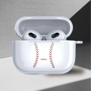 TEMU 크리에이티브 야구 패턴 이어폰 보호 케이스, 스타일리시하고 충격 방지 기능, Airpods 1/2/3/4/Pro/Pro2 Pro3 호환, 내구성이 뛰어나고 미끄럼 방지 기능, 트렌디한 사람들을 위해 디자인