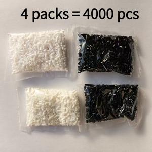 TEMU 4000개 수제 공예 용품, 2.6mm 흑백 융합 비즈 (3D 픽셀 아트용). 고품질 융합 비즈 장식 재료 및 녹은 비즈 (창의적인 공예용) - 주얼리 디자이너에게 이상적