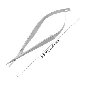TEMU 3.35인치 스테인리스 스틸 눈썹 정리 가위, 휴대용, 손가락 각도에 적합, 굳은살 가위/코털 정리 가위 포함, 미끄럼 방지 질감의 인체공학적 손잡이 특징