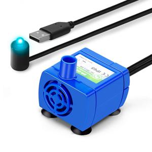 TEMU LED 표시등이 있는 펫 워터 펌프, 저전력 소비, USB 전원, 고양이 워터 분수용 교체 펌프, 반려묘 워터 분수 펌프, 고양이 워터 분수 교체용 펌프, 다양한 반려동물과 호환, 안전하고 에너지 효율적, 사용하기 쉬움