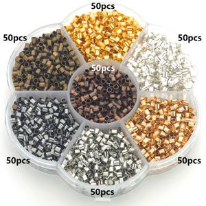 TEMU 350개 박스 멀티컬러 2mm 원통형 비드 커넥터 & 크림프 캡 - 주얼리 제작, 평평하게 할 수 있는 엔드캡이 있는 DIY 비딩 튜브, 팔찌 목걸이 귀걸이 커넥터용 포지셔닝 튜브, 핸드메이드 공예용 와이어 크림프 비드에 적합