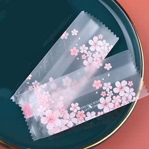 TEMU 195개/팩 벚꽃 꽃무늬 기계밀봉 사탕용 간식 봉투, 두꺼운 누가 & 깨지기 쉬운 사탕 포장용 랩백, 귀여운 동물 테마 파티 답례품