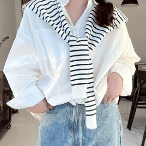 TEMU 여성 숄, 캐주얼 스카프 스타일 숄더 랩, 부드럽고 통기성 좋은 사무실 에어컨 방 숄더 타월, 다용도 레이어링 아이템, 셔츠와 레이어링하기 좋은 가벼운 조끼, 일상복으로도 활용 가능한 다용도 조끼, 모든 계절에 적합
