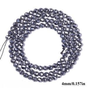TEMU 2/3/4mm 천연 다면체 헤마타이트 라운드 루스 비즈, 주얼리 제작 목걸이 팔찌 귀걸이 반지용