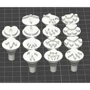 TEMU 폴리머 클레이, 레진 공예용 동물 발자국 스탬프 및 몰드 세트 14개 - 주얼리 제작용 DIY 클레이 몰드, 사슴, 너구리, 늑대, 오πο섬, 사자 발자국, 초보자용 클레이 제작 공예품