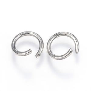 TEMU 1000개 304 스테인리스 스틸 오픈 점프 링 5~10x0.7~1.4mm, 보석 제작용 점프 링, 보석 제작 재료, 공예 재료, 광택 마감, 내구성 있는 구조, 공예 재료, DIY 공예가