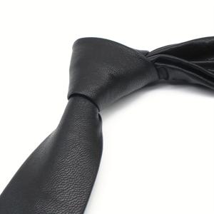 TEMU 넓은 넥타이 남성용 스키니 솔리드 캐주얼 비즈니스 웨어, 파티 및 결혼식용 인조 가죽 슬림 넥타이