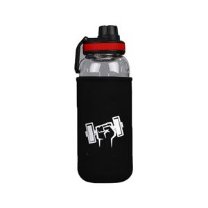 TEMU 1000ml 붕규산 유리 물병 (스틸 인퓨저 포함), 스포츠 뚜껑, 네오프렌 보호 슬리브, 340Z 용량