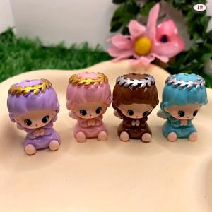 TEMU 4개 2.2 X 2.9 Cm 랜덤 혼합 색상 레진 스테레오 수직 구멍 컬러 밀알 천사 주얼리 제작, 비즈 펜 추가, 홈 자동차 장식