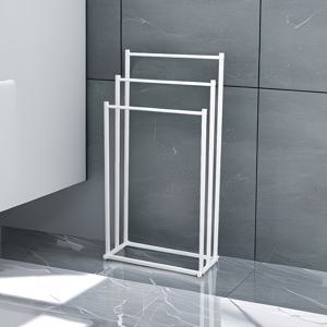 TEMU 1pc 3단 스테인레스 스틸 수건 랙, 공간 절약형 다기능 주최자, 수건, 얼굴 수건 및 세심한 부분을 위한 공간 절약형 다기능 주최자, 쉬운 조립, 욕조 옆 배치, 삼각형 디자인, 튼튼한 구조, 욕실 주최자 및 보관