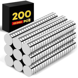 TEMU 냉장고 자석 200개입, 8*3mm 자석 희토류 자석, 원형 자석은 냉장고 미니어처 모델, 주방, 공구 상자 및 철이 있는 기타 아이템에 적합합니다.
