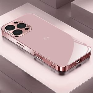 TEMU 휴대폰 케이스 - 하트 패턴 로즈 골드/전기 도금 핑크 아이폰 17/17 Pro/17 Air/17 Pro Max/16/16 Pro/16 Plus/16 Pro Max/ Pro/15 Pro Max/14/14 Pro/14 PLUS/14 Pro Max/13/13 Pro/13 Pro Max/13 Mini/12/11 트렌드, 미적 감각