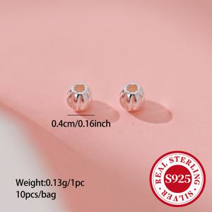 TEMU 5개/10개/20개/봉투 S925 925 실버 스페이서 비즈 스페이서 비즈 호박 비즈, 수제 비즈 주얼리 팔찌 목걸이 제작에 적합, 기본 스타일