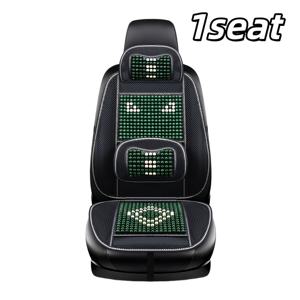 TEMU 1 럭셔리 차량용 시트 1개, 사계절용 범용, 헤드레스트가 있는 작은 몬스터, 고정 허리 나무 비즈 다단 차량용 시트 쿠션, 사계절용 범용 시트 커버, 인체 곡선에 적합