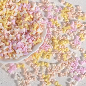 TEMU 102개, 미니 보우노트, 뒷면이 평평한 네일 액세서리, 3D 야광 DIY 액세서리, 머리핀 휴대폰 케이스 DIY 액세서리, 마카롱 밝은 색상 디자인, 레진 소재